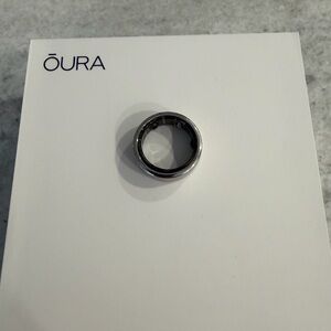 Oura Smart Polished Silver Ring size 8